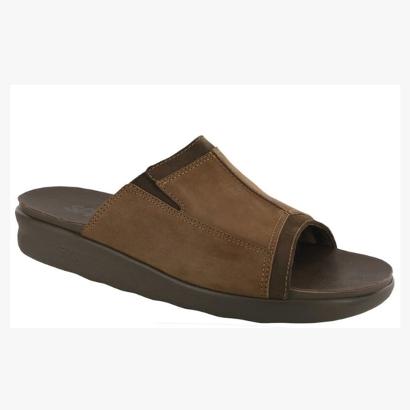 SAS Mens Voyage Leather Wedge Sandals Slide  shoes sz 10.5M - Picture 1 of 15